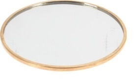 Podstawka lusterkowa okrągła fi 10cm złoty brzeg (513198)-20%