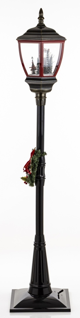 Latarnia 180cm LED ruchoma scenka wirujący śnieg 8 mel. (179881) zasilacz