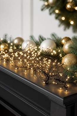 100-LED warm white string light on black wire, 100 cm, indoor use (AX5700750)