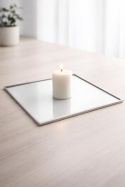 Square mirror stand 10cm silver edge (513198)-20%