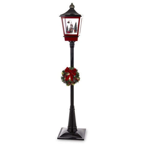 Latarnia 180cm LED ruchoma scenka wirujący śnieg grająca (179882)