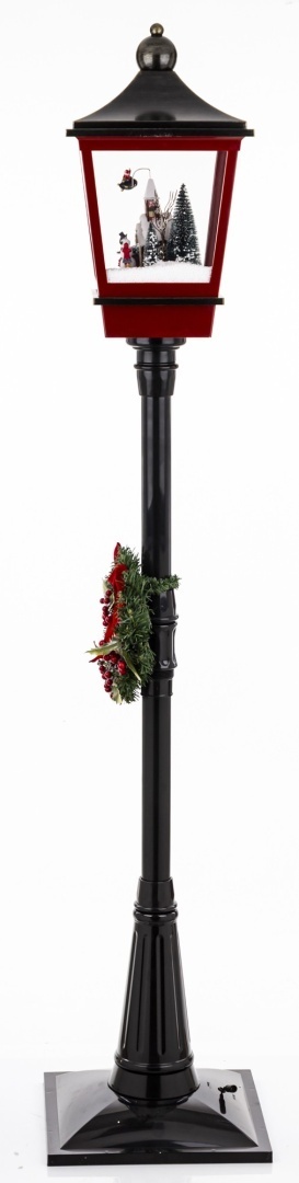 Latarnia 180cm LED ruchoma scenka wirujący śnieg grająca (179882)