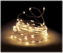Lampki na druciku 80LED zewnętrzne białe ciepłe 8 funkcji timer 395cm na baterie (AX9731720)