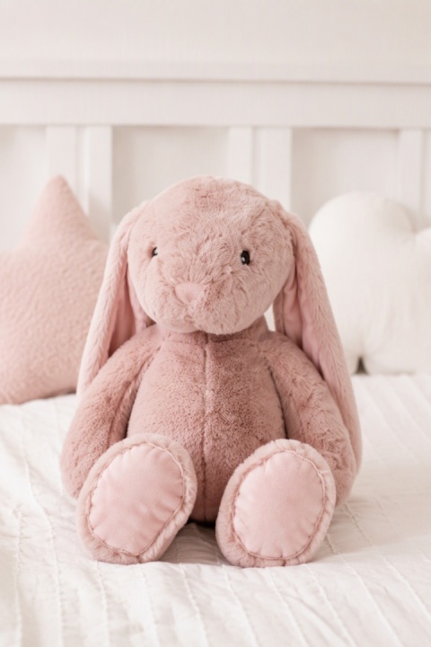 Pink plush rabbit, 70 cm, long ears (550482)