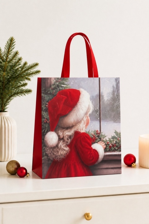 Torba flok premium Dziewczynka w oknie średnia (545028)