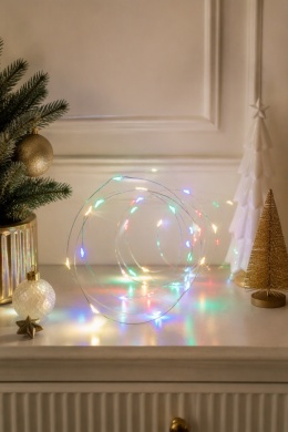 80 LED outdoor wire lights, colorful, 8 functions + timer, 395 cm, battery-powered (AX9732720)