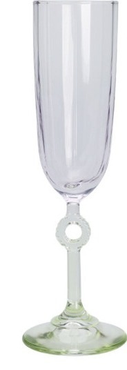 Kieliszek do szampana 270ml kolorowe szkło fiolet limonka (046000570)