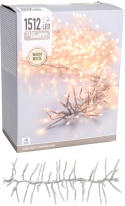 Girlanda świetlna 1512LED dł. 11m biała ciepła transparentny przewód(AGL550450)