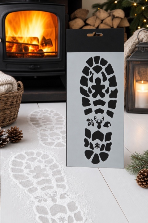 Santa's shoe print template (729197)