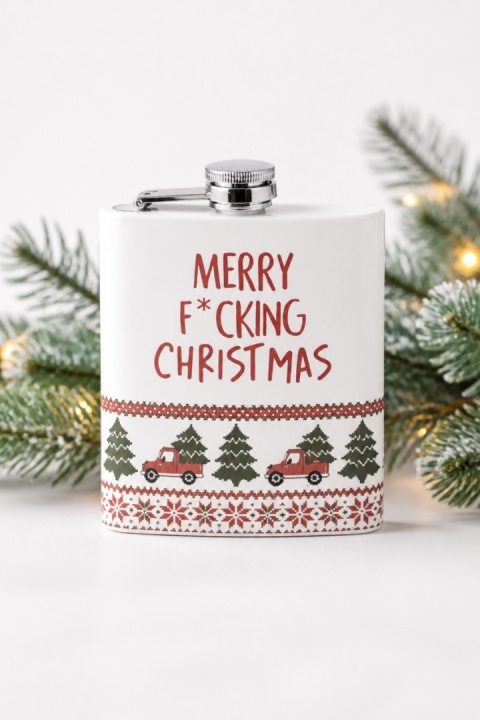 Piersiówka metalowa 270ml Marry Christmas (558906)