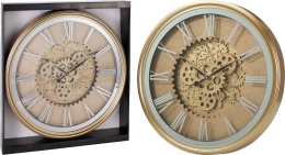 Zegar ścienny złoty okrągły 51cm ruchomy mechanizm (837362990)