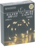 Lampki na druciku 100LED ciepłe 495cm timer na baterie (AX9731540)