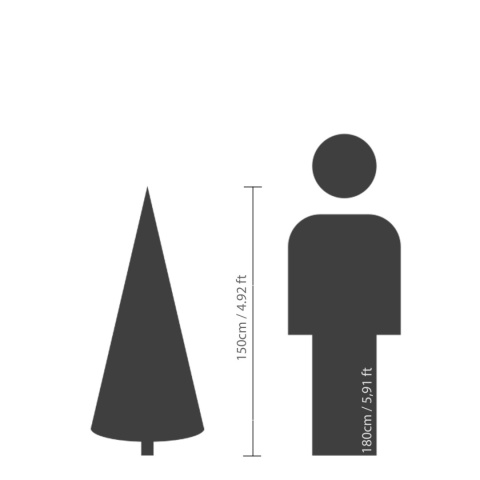 Choinka sztuczna Grandis fir zielona 150cm fi 112cm (681450)