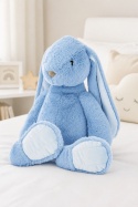 Small blue plush rabbit with long ears, 40 cm (543271)