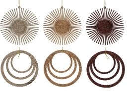 Zawieszka brokatowa miedziane kółko fi 10,5cm (520742)