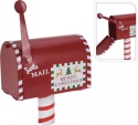 Metalowa skrzynka na listy czerwona 36cm na nodze (052128)-20%