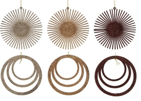 Zawieszka brokatowa miedziana rozeta fi 11,5cm (520742)