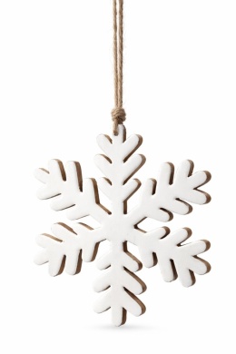 Zawieszka śnieżynka drewniana lakierowana 23cm (CH1-07724)-20%