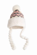 Pink alpine hat with braids (600150599)