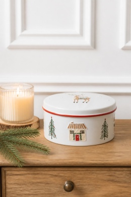 Pojemnik ceramiczny ręcznie malowana duży (8273)