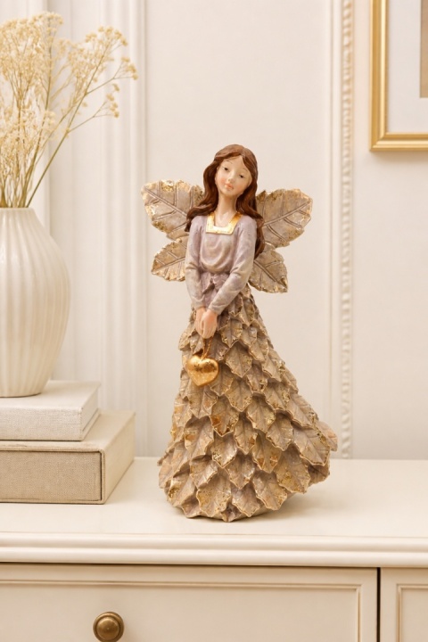 "Flora" angel, gold-plated polyresin (KP0076)