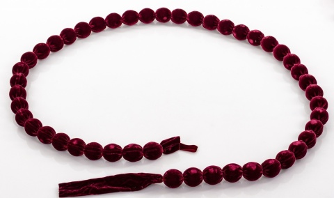 Girlanda z bombek 4cm burgund welur (186233)