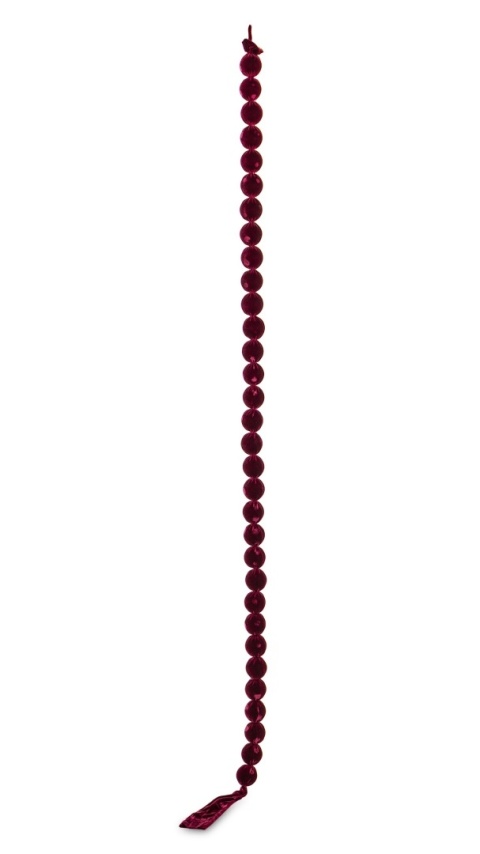 Girlanda z bombek 6cm burgund welur (186222)