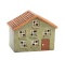 Dom ceramiczny retro zielony LED (POR10732)