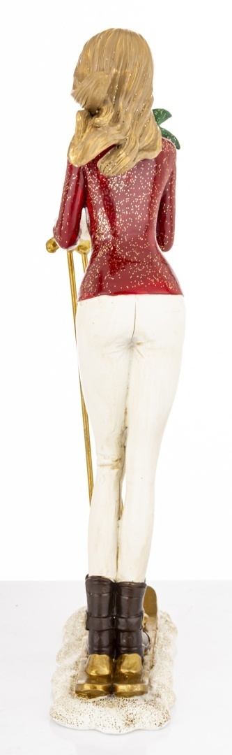 Skier figurine 27cm polyresin (181003)