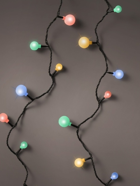 Cherry-style globe string lights, 240 multicolored LEDs, 18m (494660)