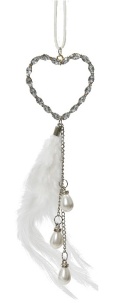 "Jewelry" pendant, acrylic/feathers, pattern H (740294)-20%