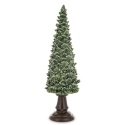 Green ceramic Christmas tree on a base, with glitter (32 cm) (172551)