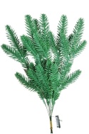 Kpl 6 gałązek zielonych PE pik-3 (CV32192) h:27x8cm