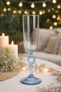 Champagne glass 270ml colored green-blue glass (046000570)