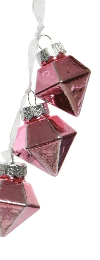 Zawieszka szklana 3 diamenty (062090) 3 kolory-20%
