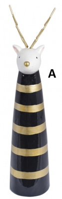 Figurka ceramiczna czarna 3wzory h:19*5*5cm (4030)-20%