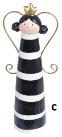Figurka ceramiczna czarna 3wzory h:19*5*5cm (4030)-20%