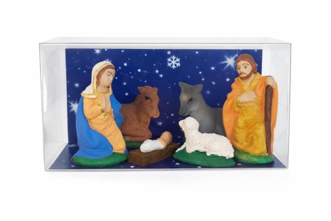 Small colorful figurines for the nativity scene (Of3)