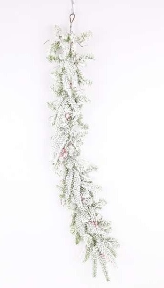 Girlanda śnieżona 105cm czerwone owoce (CV37255)