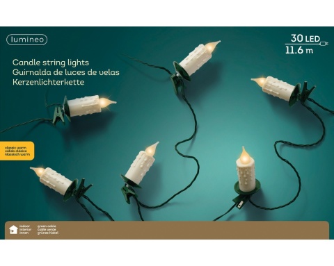 Kpl. 30 świeczek 30LED na klipsie (490833)