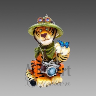 Bombka Atlas Art: Tygrys turysta (00625AA)