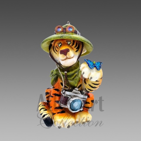 Bombka Atlas Art: Tygrys turysta (00625AA)