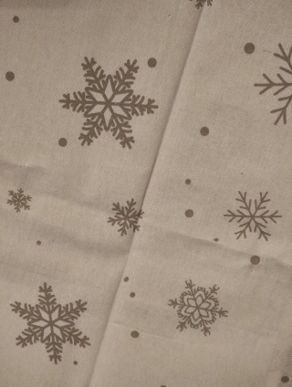 Bieżnik 30*120cm bawełn. biały ze śnieżynką (SJ2-312) -40%