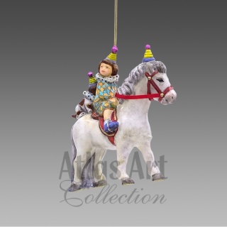 Atlas Art Ornament: Horse with a Jester and a Dog (00975AA)