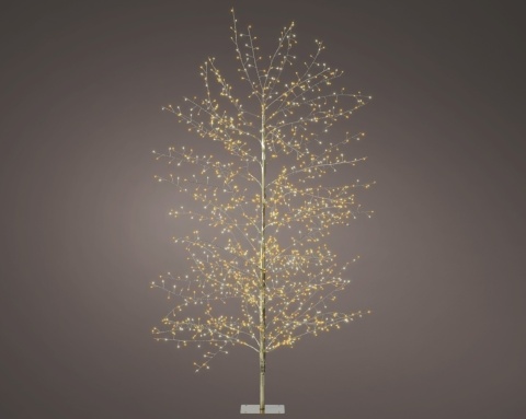 180 cm snow-dusted larch tree, 600 warm-white LEDs, timer (491596)