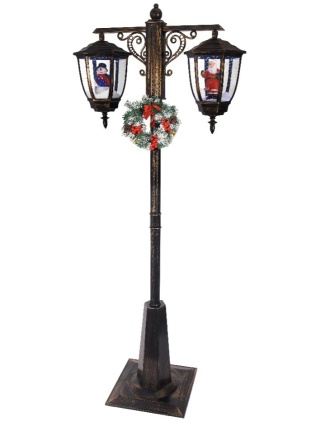Latarnia dwuramienna 180cm 60LED wirujący śnieg (489732)