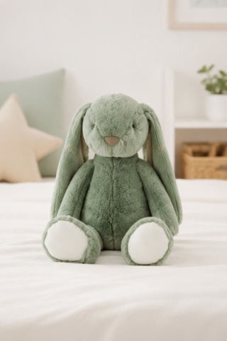 Plush rabbit 40 cm green long ears small (543271)