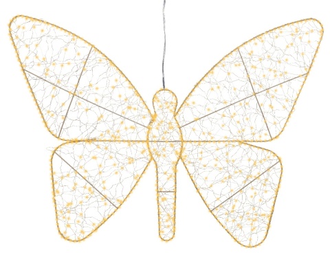 Motyl ażurowy 700LED ciepłe flesz wew/zew timer (490655)