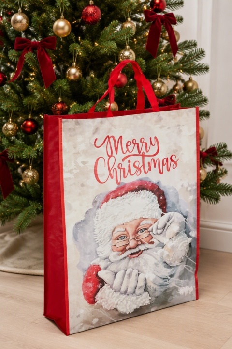 Torba świąteczna XXL Mikołaj Merry Christmas (540966)