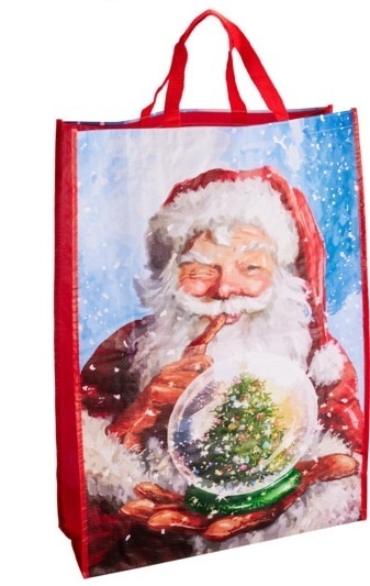 XXL Christmas bag - Santa with snow globe (540966)